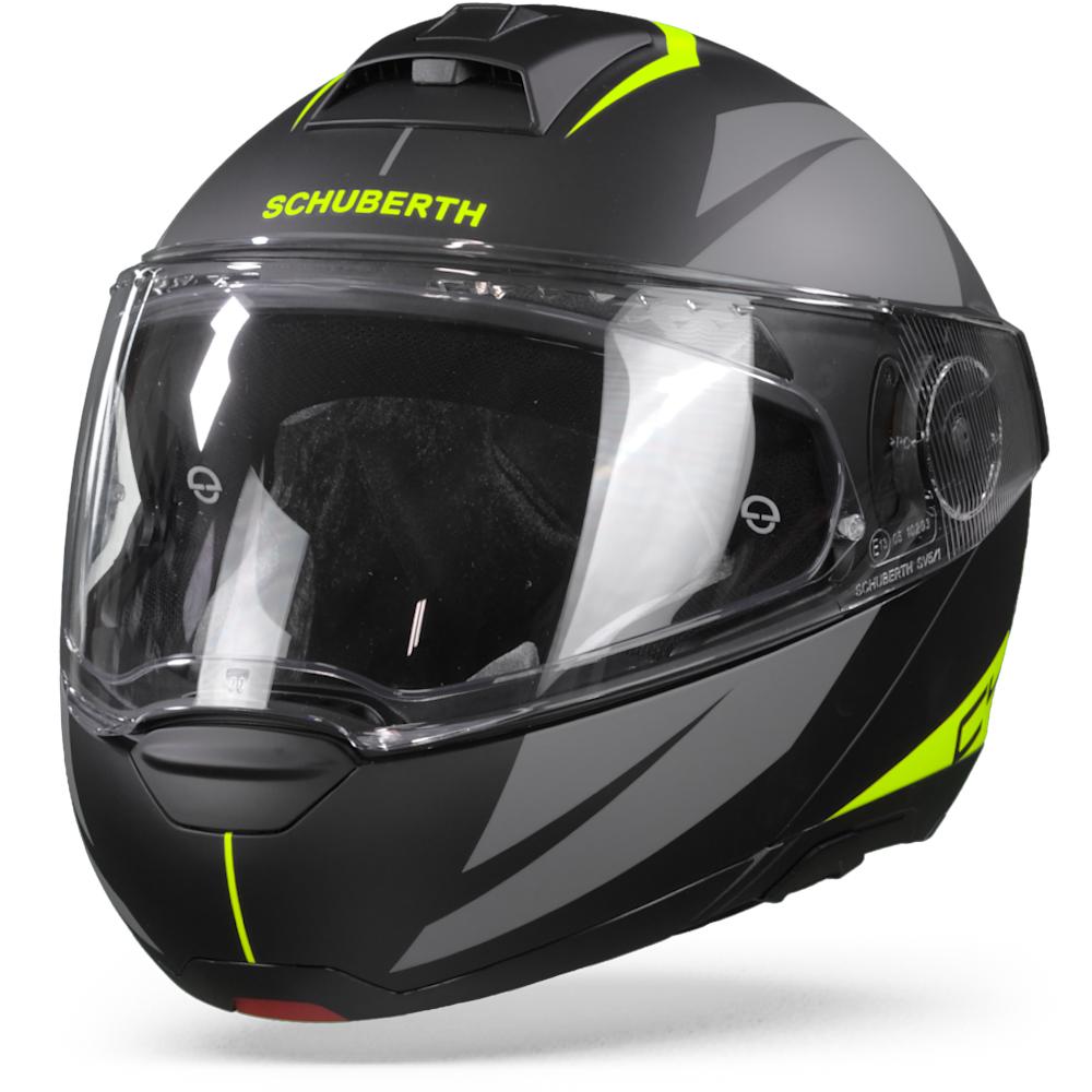 Schuberth C4 Pro Merak Black Yellow Modular Helmet 2XL
