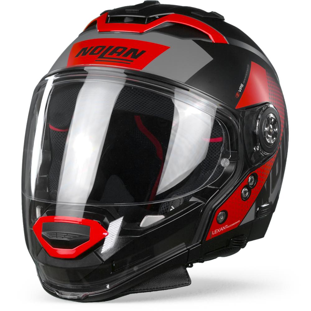 Nolan N70-2 GT Celeres 31 Flat Black Red Silver S