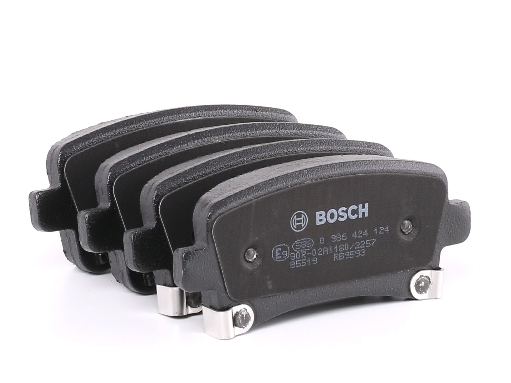 BOSCH Jarrupalat OPEL,CHEVROLET,VAUXHALL 0 986 424 124 13237765,13343450,13365958 Jarrupalasarja,Jarrupala, Levyjarru 1605103,1605130,1605319,22846362