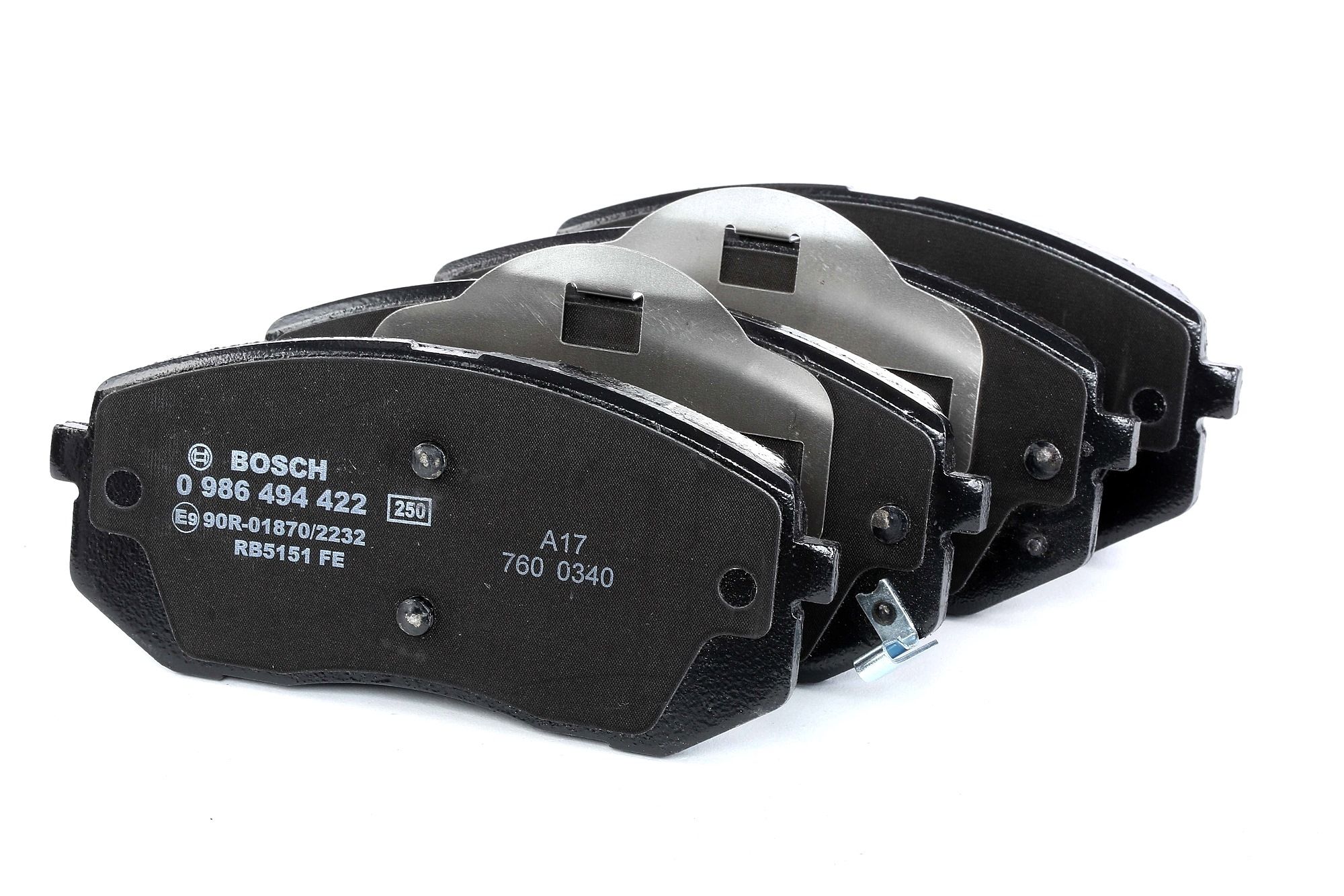 BOSCH Jarrupalat HYUNDAI,KIA 0 986 494 422 581010ZA00,581011DE00,581012SA50 Jarrupalasarja,Jarrupala, Levyjarru 581012SA51,581012SA70,581012SA75