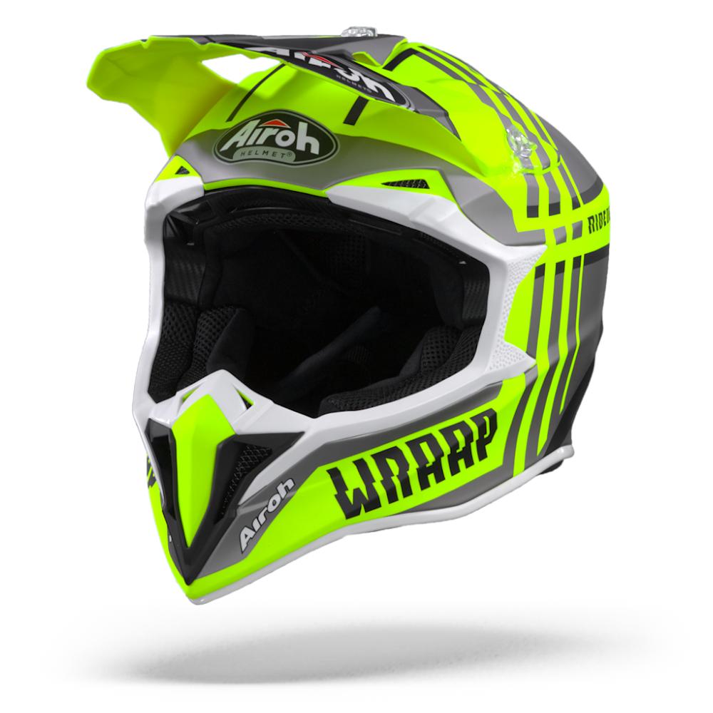 Airoh Wraap Broken Yellow Matt XL