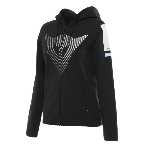 Dainese Fade Lady Full-Zip Hoodie Black Cool Gray Light Blue S