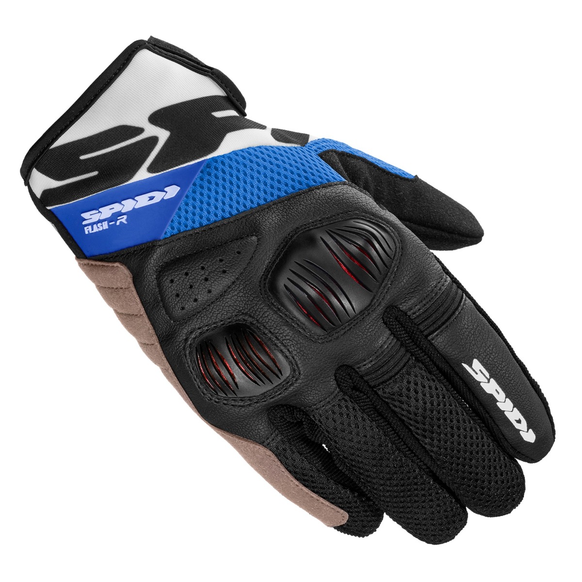 Spidi Flash R Evo K Black Blue Motorcycle Gloves L