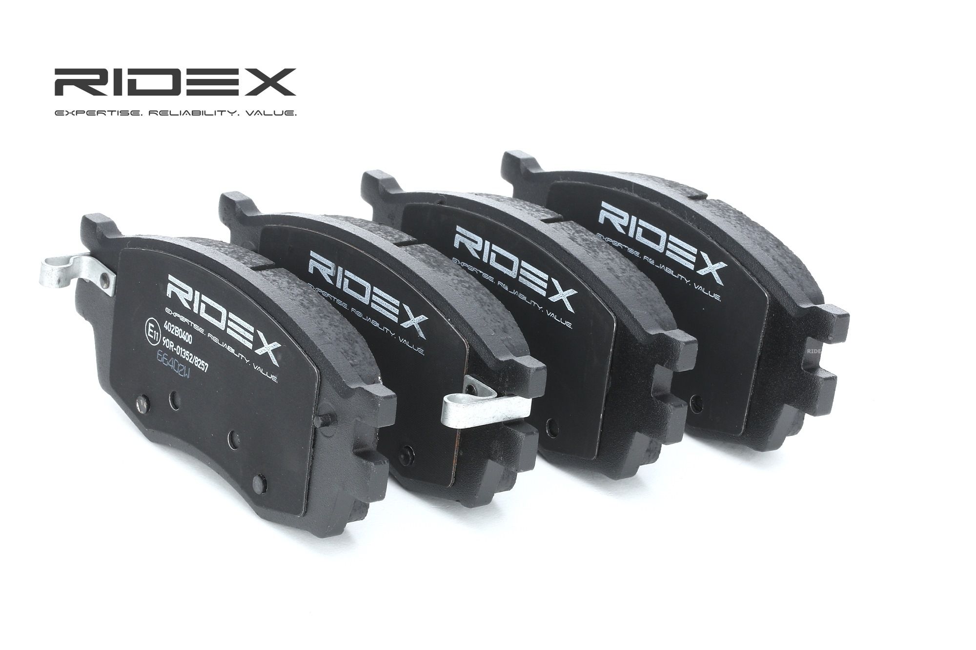 RIDEX Jarrupalat HYUNDAI,KIA 402B0400 581011GA00,581011GE00,581011JA10 Jarrupalasarja,Jarrupala, Levyjarru 581011GE00