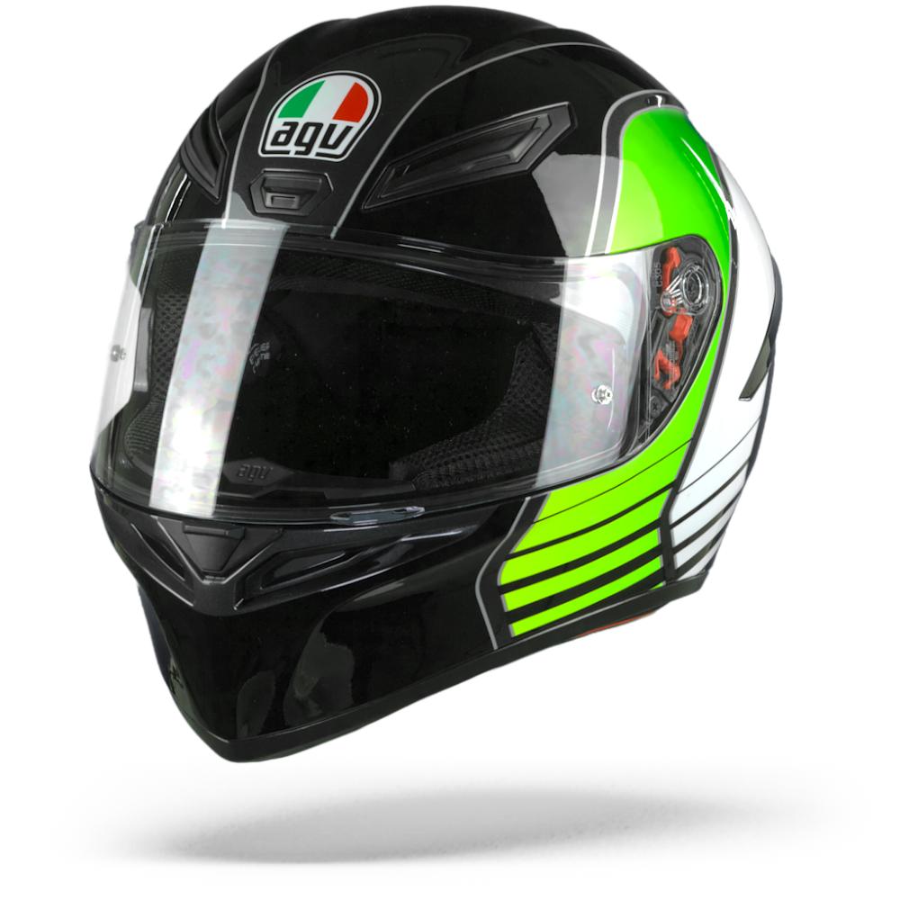 AGV K1 Power Gunmetal White Green MS