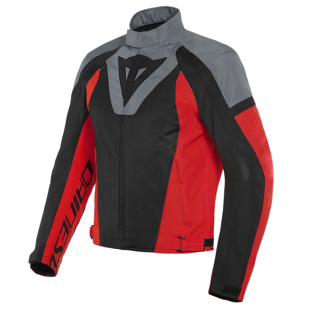 Dainese Levante Air Tex Black Charcoal Gray Lava Red 48