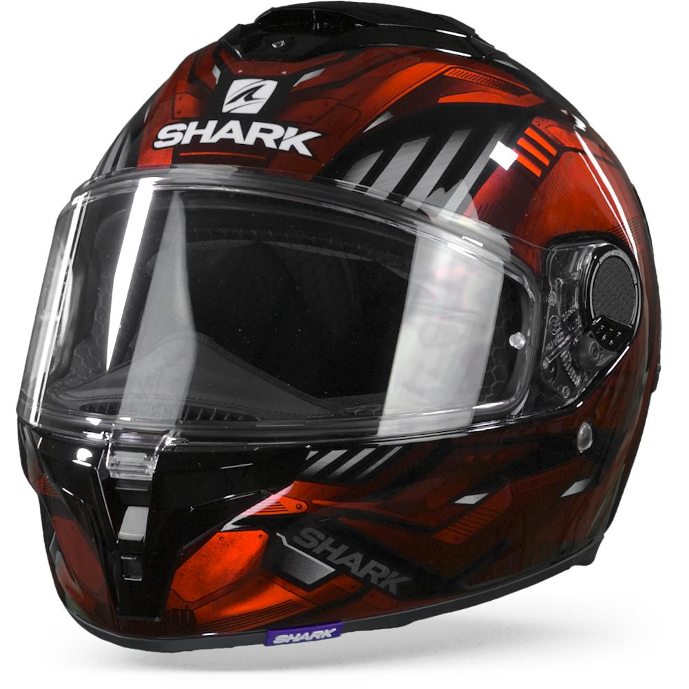 Shark Spartan GT Replikan KUR Black Chrome Red M