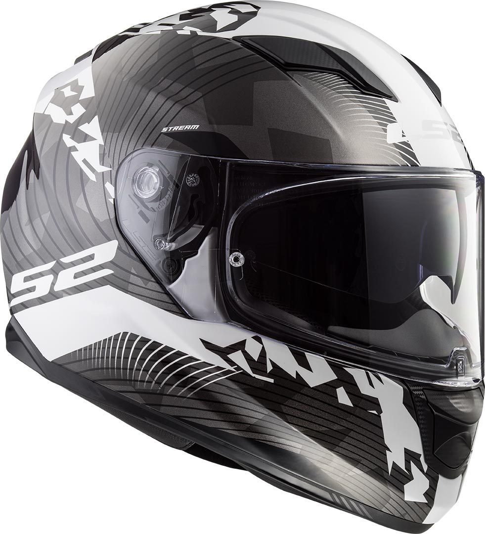 LS2 FF320 Stream Evo Hype Black White Titanium XL