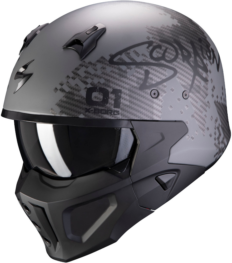 Scorpion Covert-X XBorg Matt Silver Black M