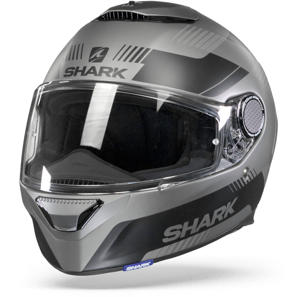 Shark Spartan 1.2 Strad Mat Anthracite Black Silver Full Face Helmet L