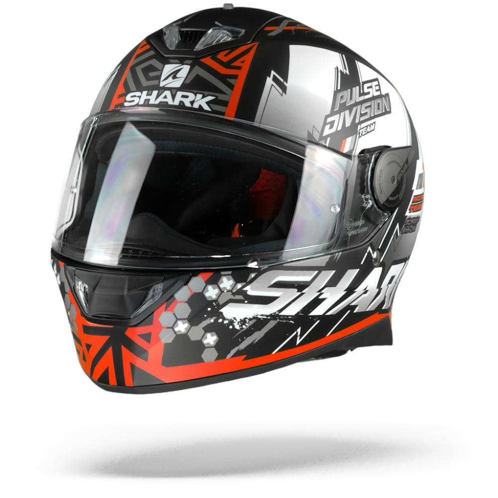 Shark Skwal 2 Noxxys Matt Black Red Silver KRS XL