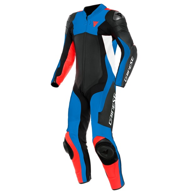 Dainese Assen 2 Perforated Black Light Blue Fluo Red 1 Piece 50