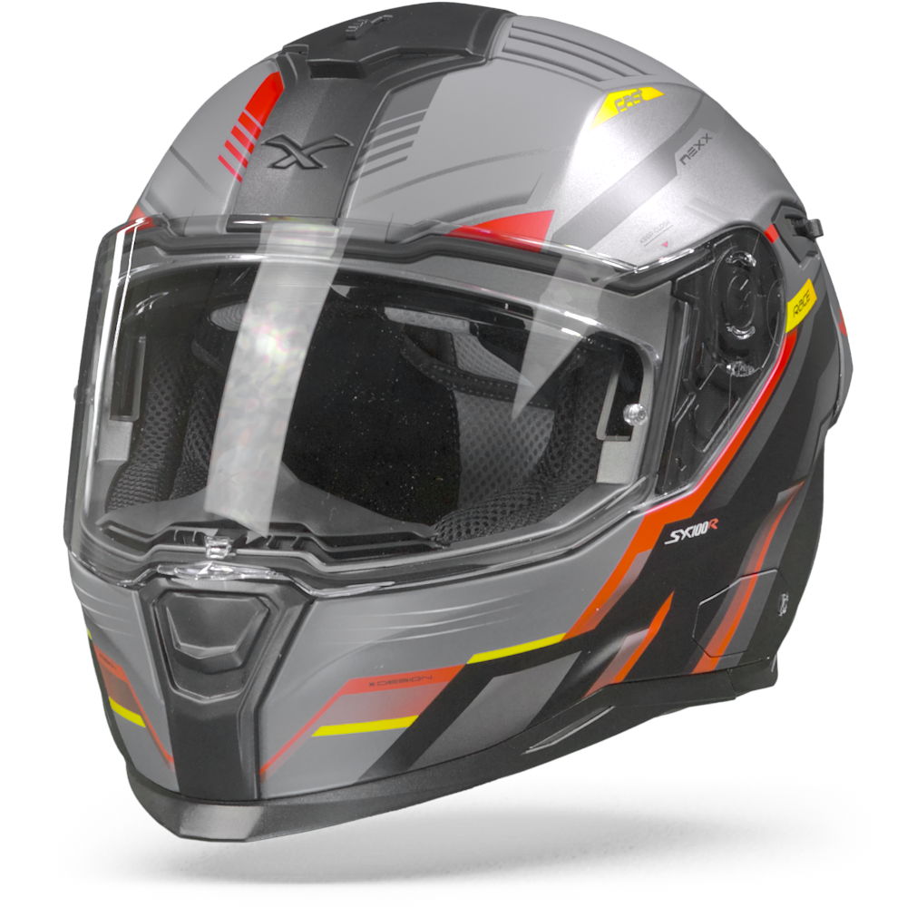 Nexx SX.100R Gridline Grey Red Matt XL