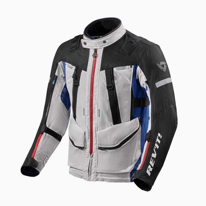 REV'IT! Sand 4 H2O Silver Blue Motorcycle Jacket S
