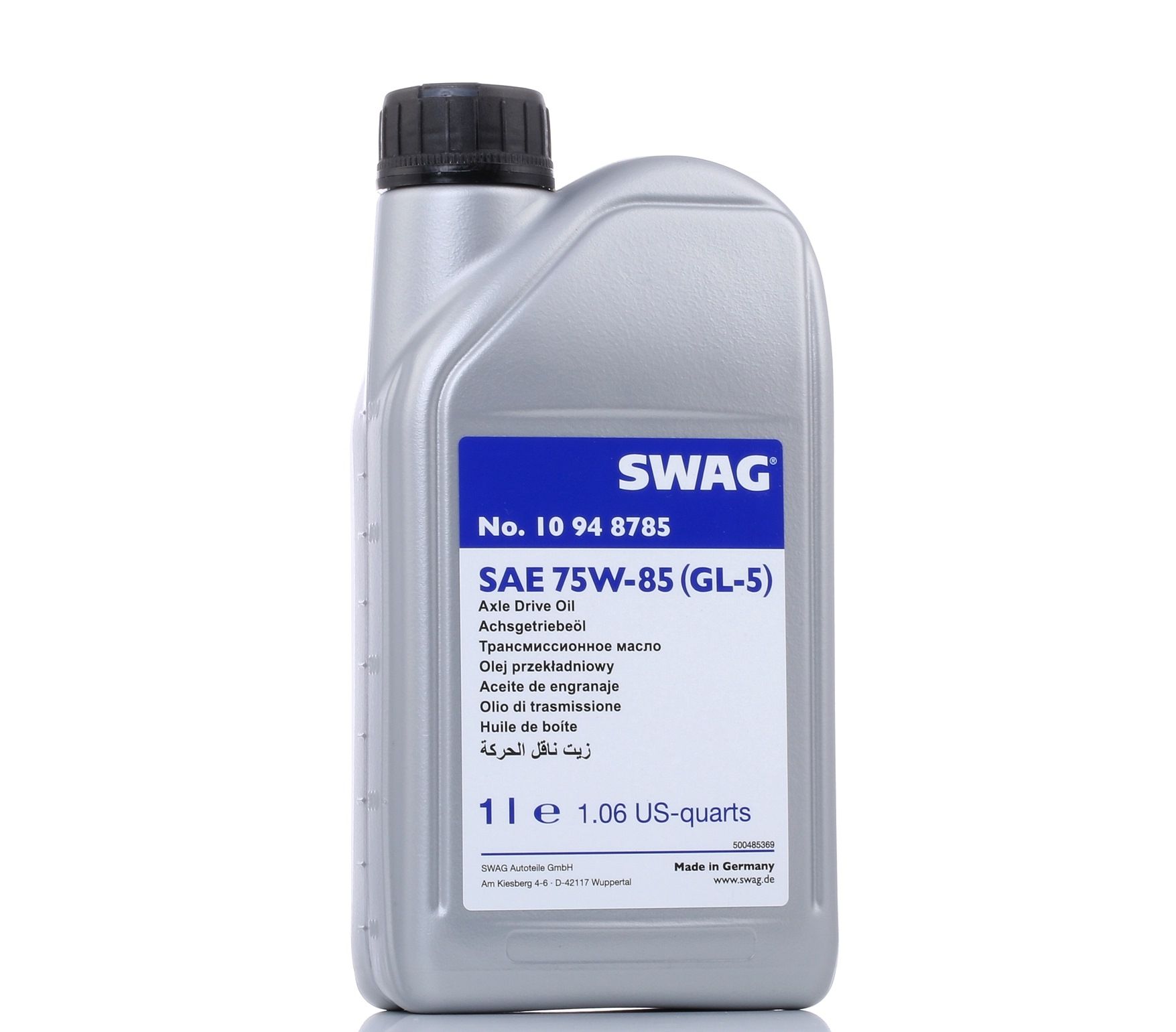 SWAG Voimansiirtoöljy VW,AUDI,MERCEDES-BENZ 10 94 8785 G052145,G052145A1,G052145S2 G052190A2,G055190A2,83222295532,83222295532S1,0019891703,G052145A1