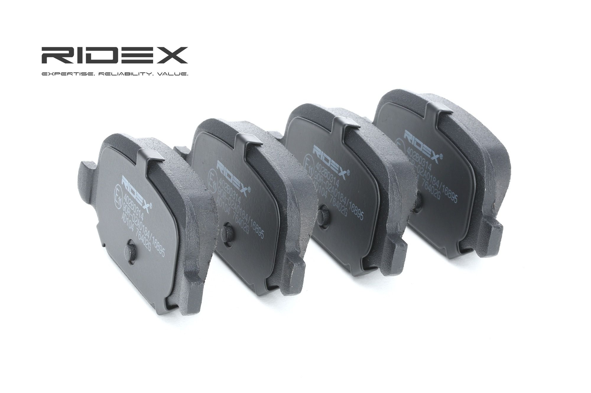 RIDEX Jarrupalat FIAT,CITROËN,LANCIA 402B0314 77364961,1618111480,71752988 Jarrupalasarja,Jarrupala, Levyjarru 71770084,71772212,77362270,77363445