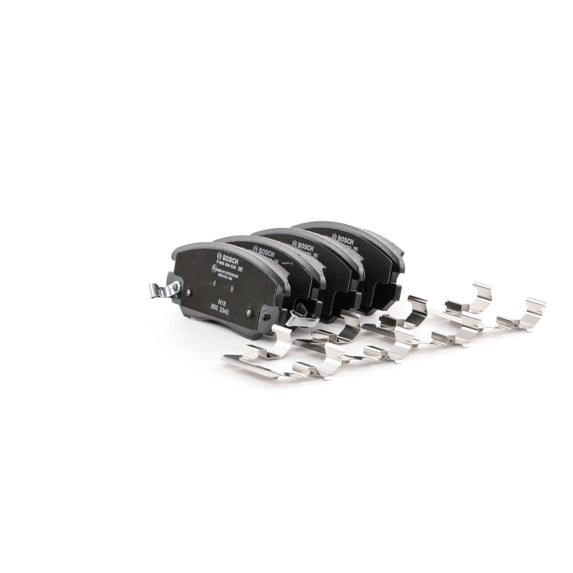 BOSCH Jarrupalat OPEL,CHEVROLET,SAAB 0 986 494 632 13237750,13237753,13312895 Jarrupalasarja,Jarrupala, Levyjarru 1605624,22959105,95514525,13237750
