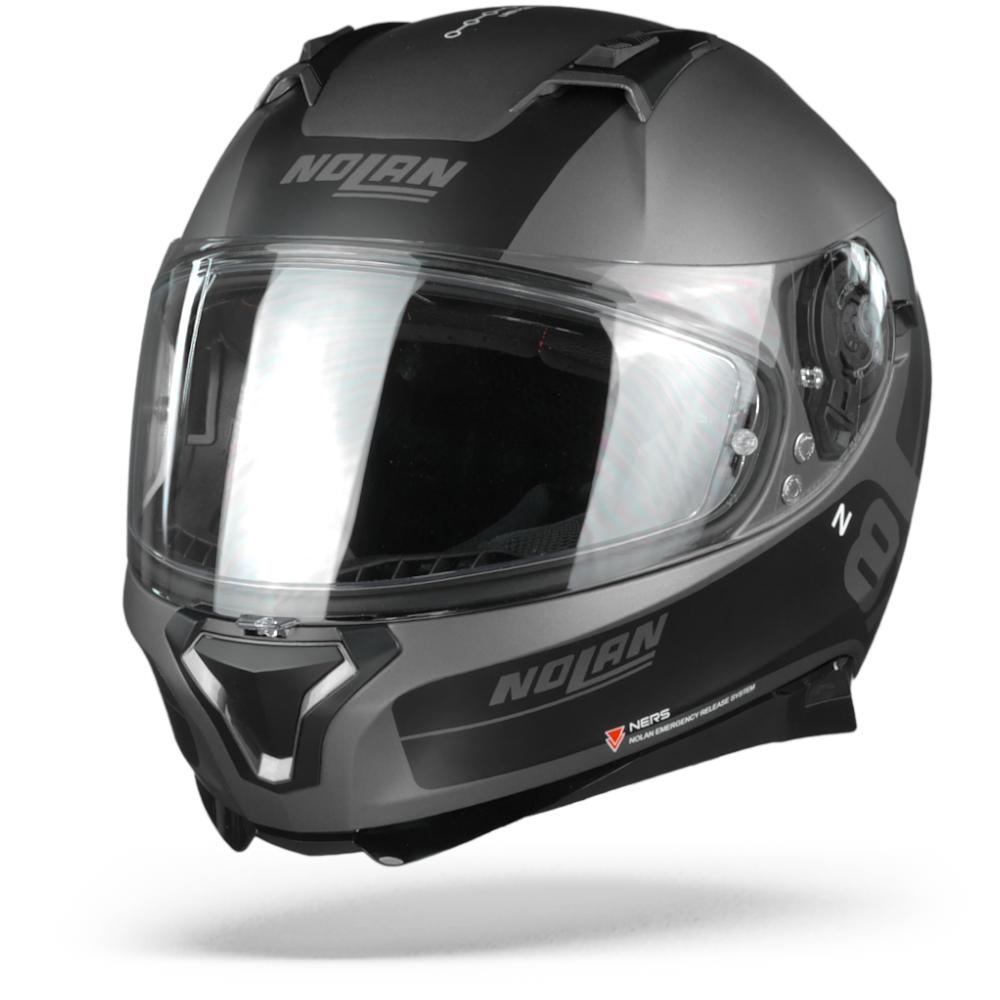 Nolan N87 Plus Distinctive 21 Flat Lava Grey Black XL