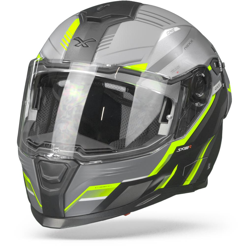 Nexx SX.100R Gridline Grey Neon Matt XS