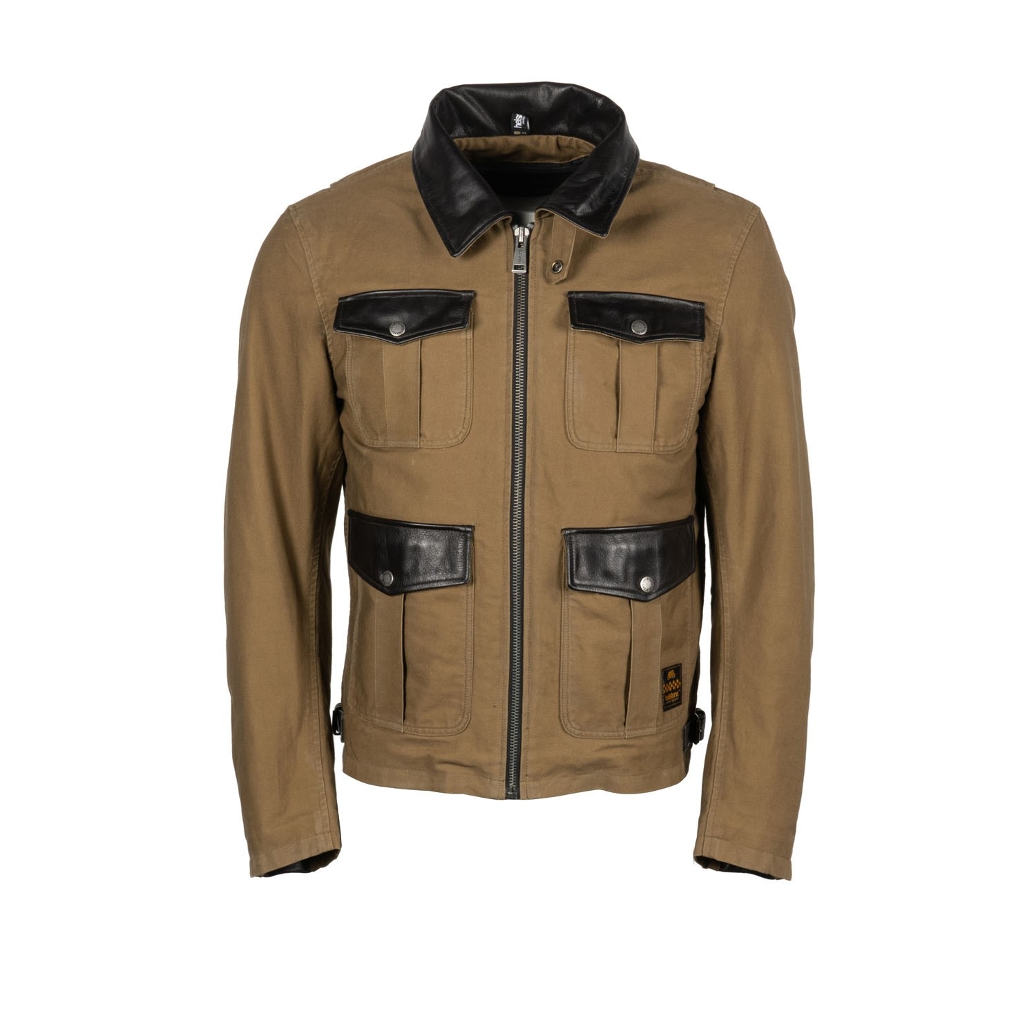 Helstons Joey Canvas Cotton Leather Kraft Brown Jacket 2XL
