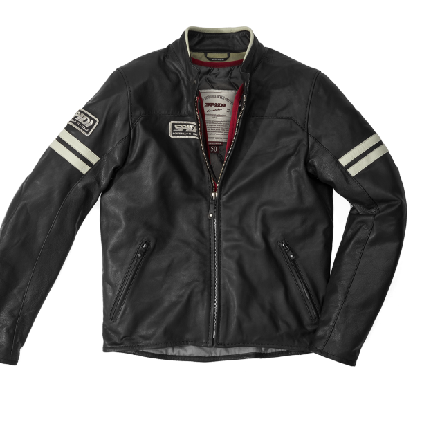 Spidi Vintage Ice Black Motorcycle Jacket 52