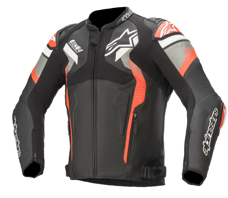 Alpinestars Atem V4 Black Mid Gray Red Fluo 48