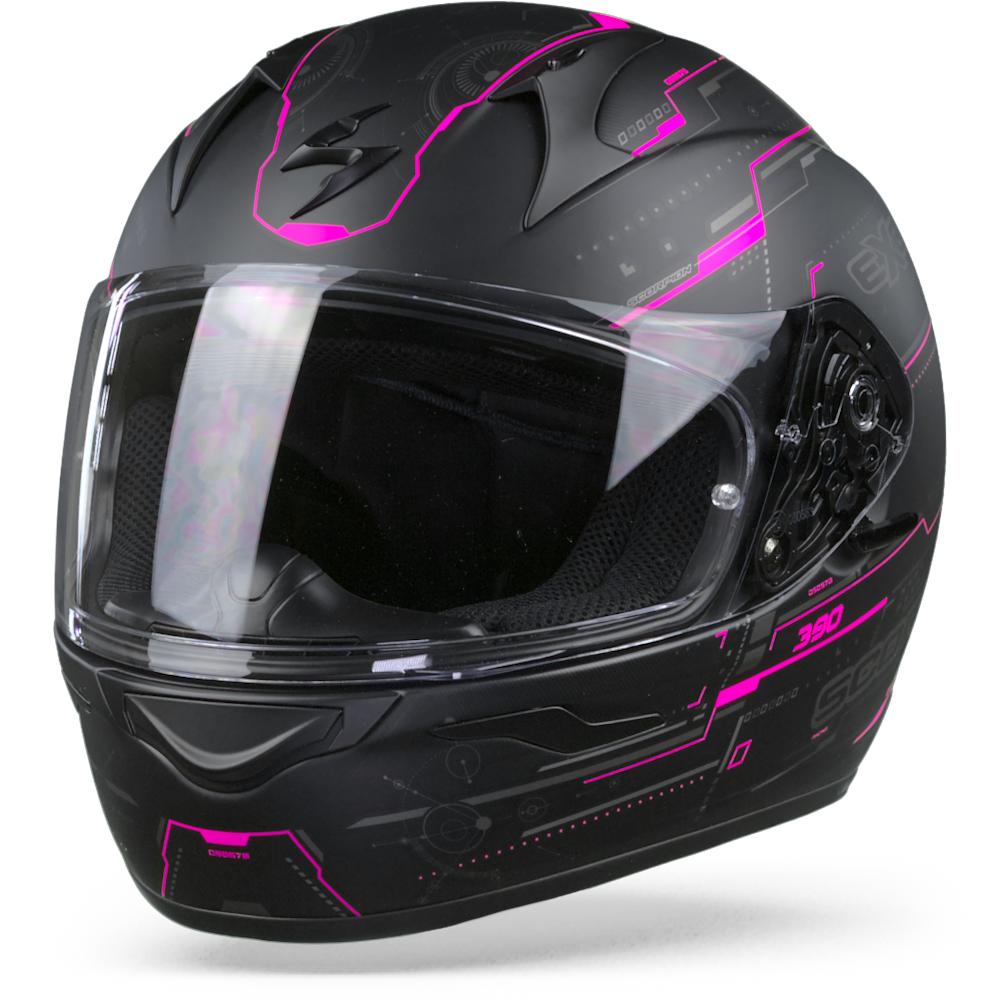Scorpion EXO-390 Beat Matt Black Pink L
