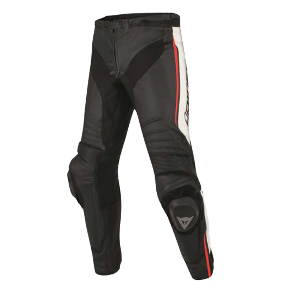 Dainese Misano Leather Black White Fluo Red 48
