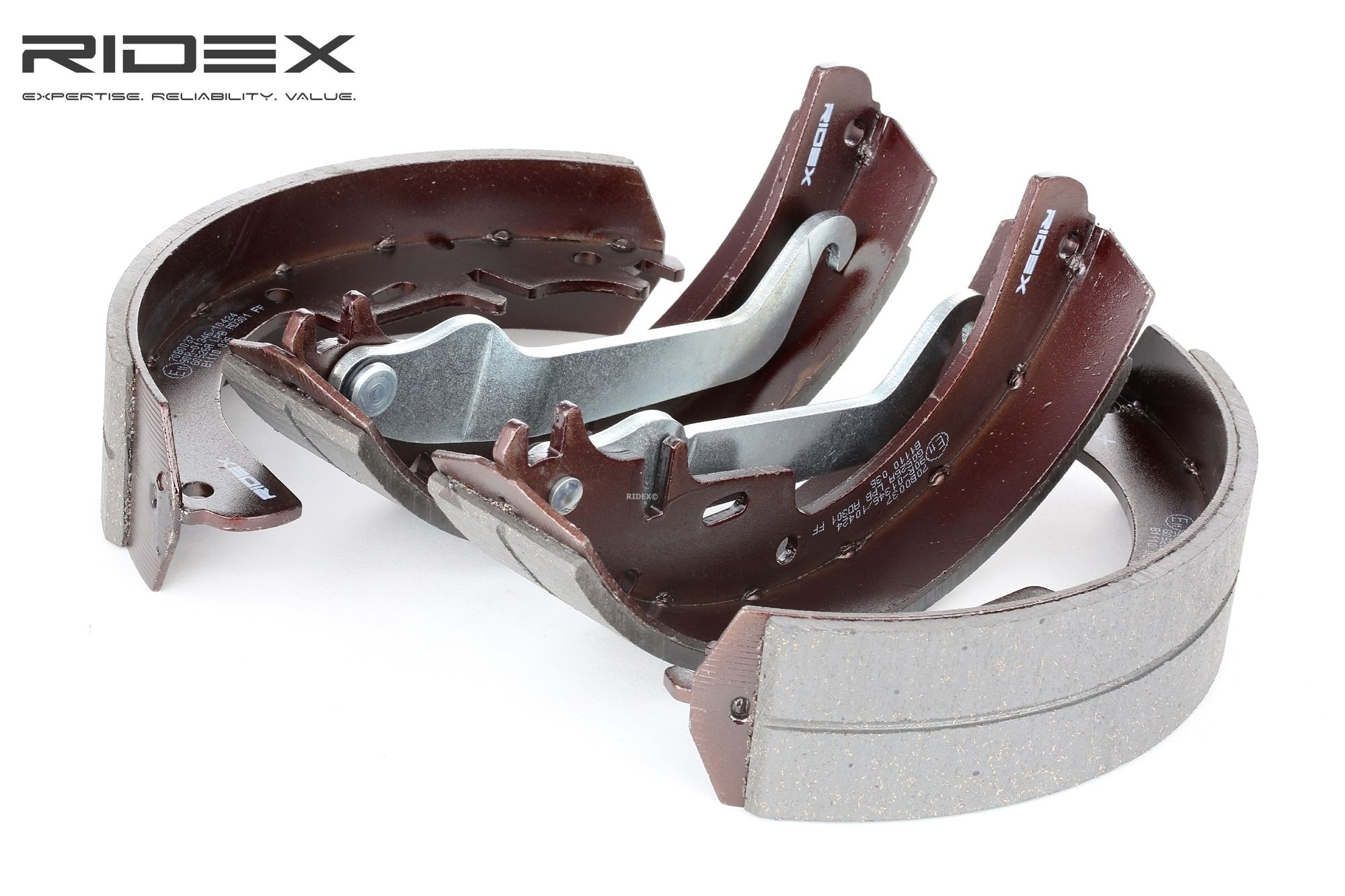 RIDEX Jarrukengät OPEL,VAUXHALL 70B0037 90297753,1605382,1605537 Jarrukenkäsarja 1605552,1605744,1605769,552215,552216,552217,90019946,90297753