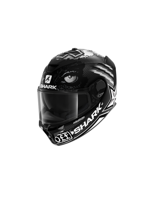 Shark Spartan Gt Carbon Redding Mat Carbon White Anthracite DWA L
