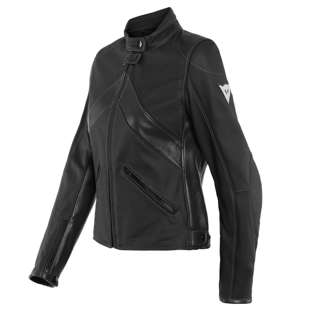 Dainese Santa Monica Lady Perforated Black Motorcycle Jacket 40