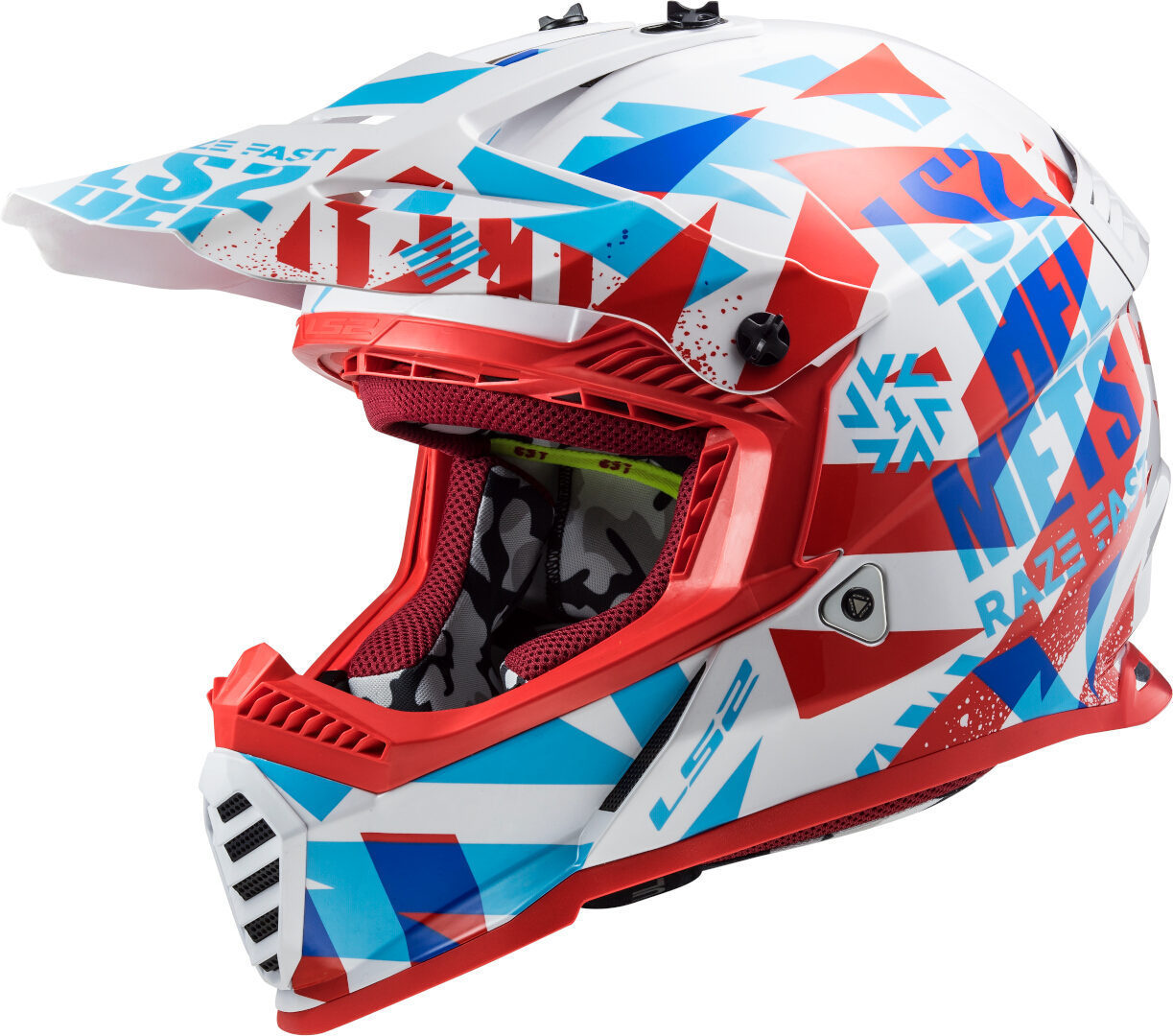 LS2 MX437 Fast Evo Mini Funky Red White L