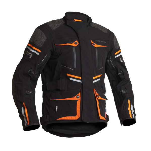 Lindstrands Textile Jacket Sunne Black Orange 54