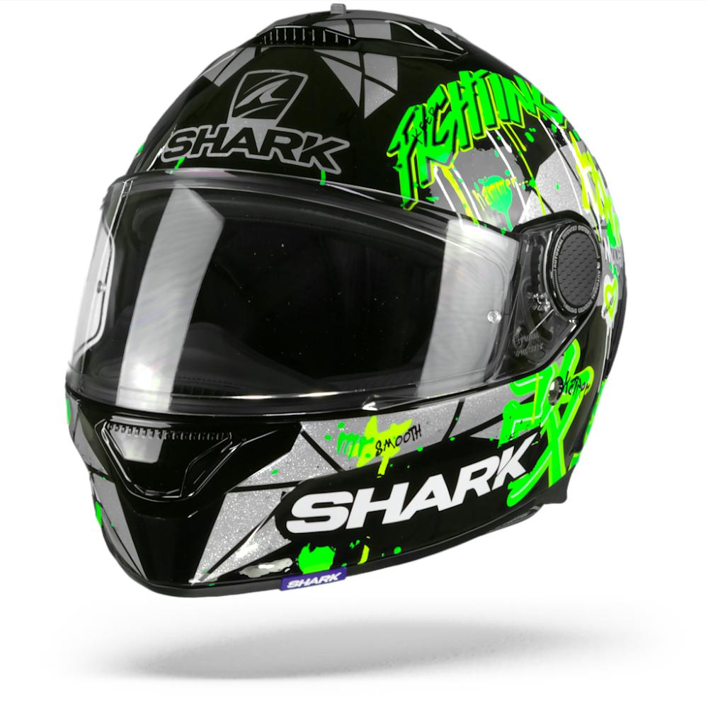 Shark Spartan 1.2 Lorenzo Catalunya GP Black Green Glitter KGX 2XL