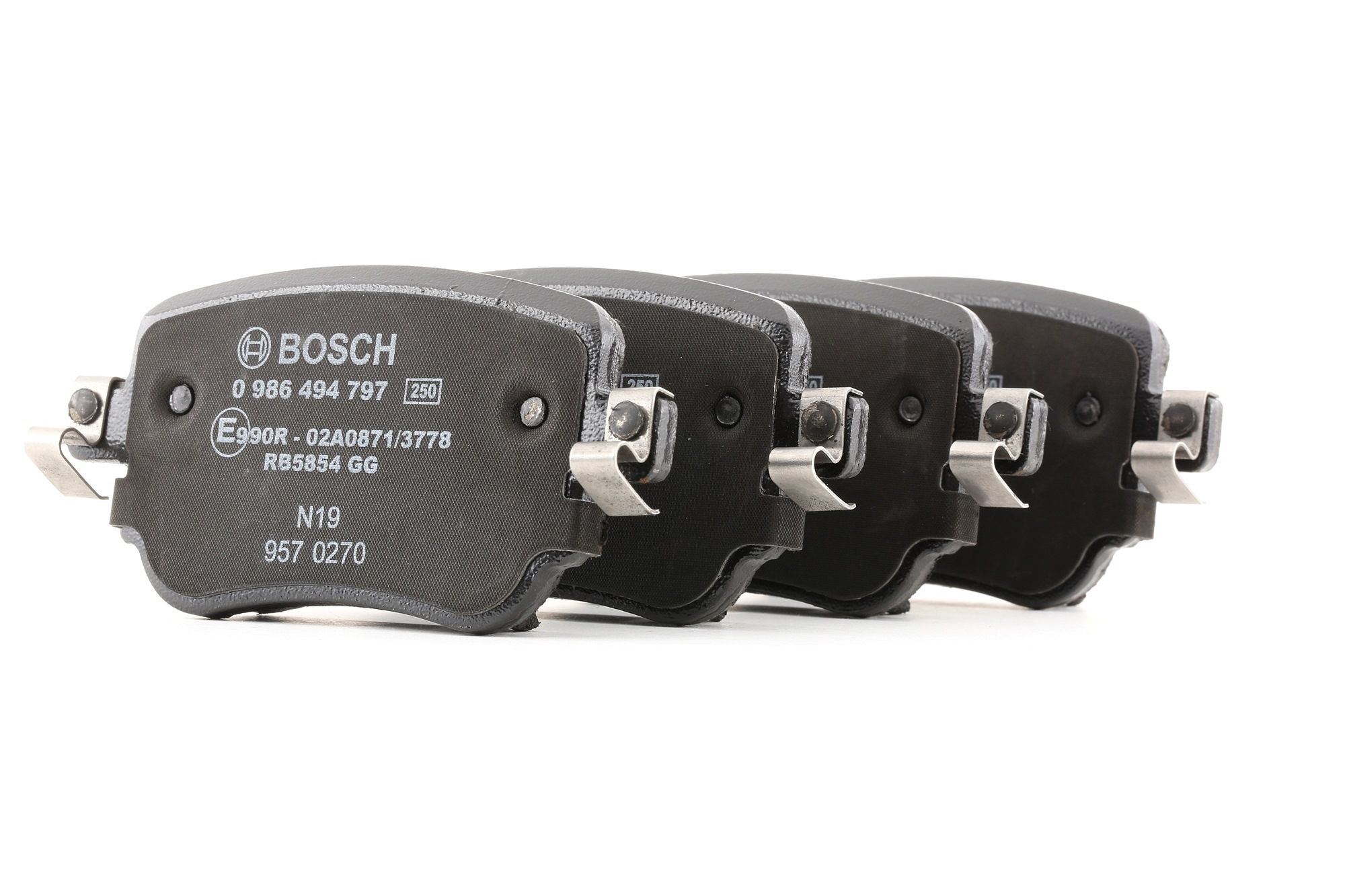 BOSCH Jarrupalat VW,AUDI,SKODA 0 986 494 797 2Q0698451A,5Q0698451B,5Q0698451F Jarrupalasarja,Jarrupala, Levyjarru 5Q0698451L,7N0698451A,8U0698451F