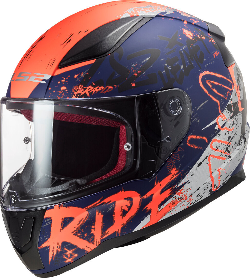 LS2 FF353 Rapid Naughty Matt Blue Fluo Orange L