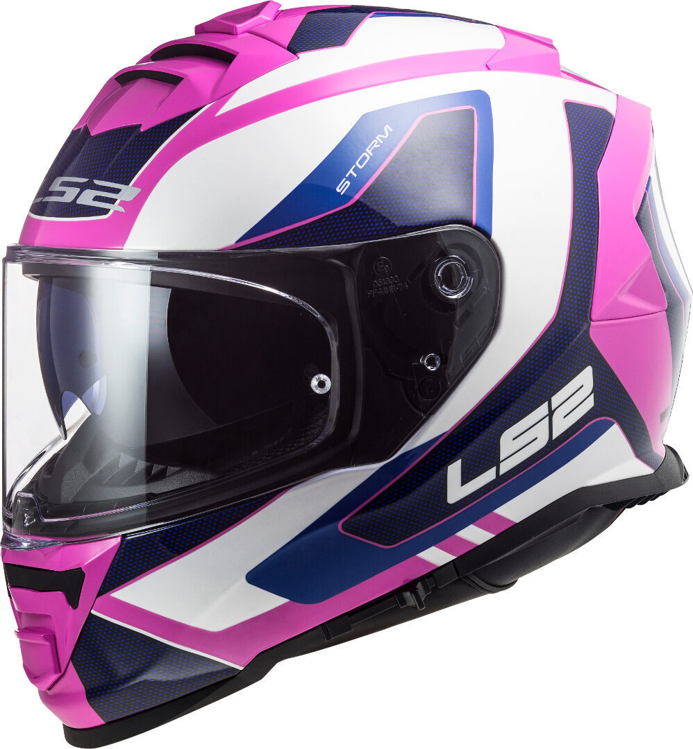 LS2 FF800 Storm Techy Gloss White Pink S