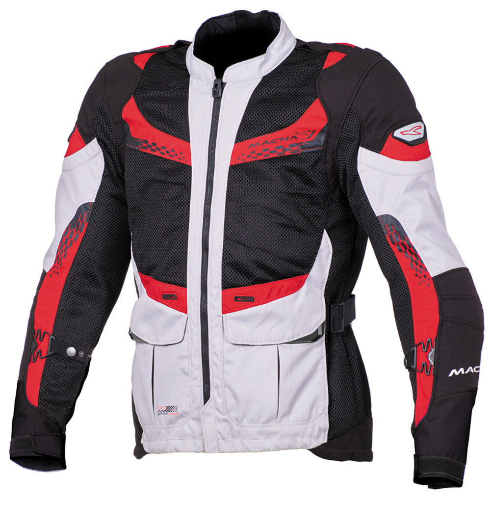 Macna Furio Black Light Grey Red 2XL