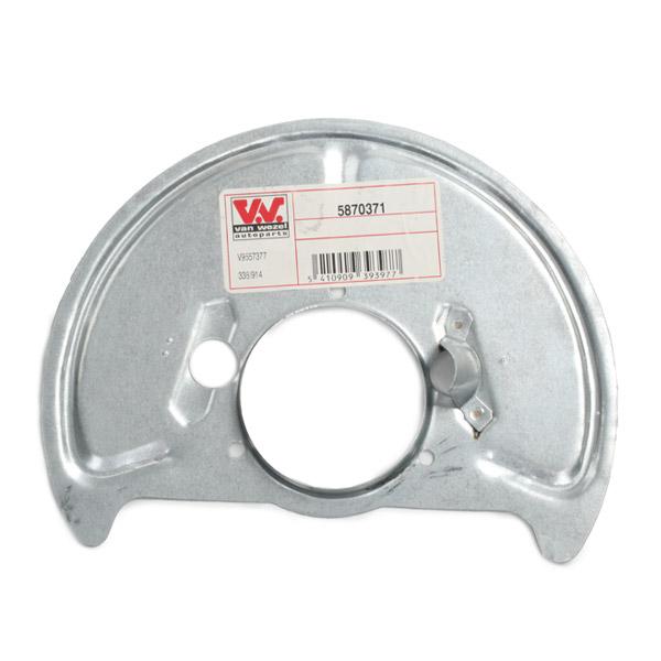 VAN WEZEL Jarrukilpi VW 5870371 251407339A Jarrulevyn Suojakilpi,Suojapelti, Jarrulevy