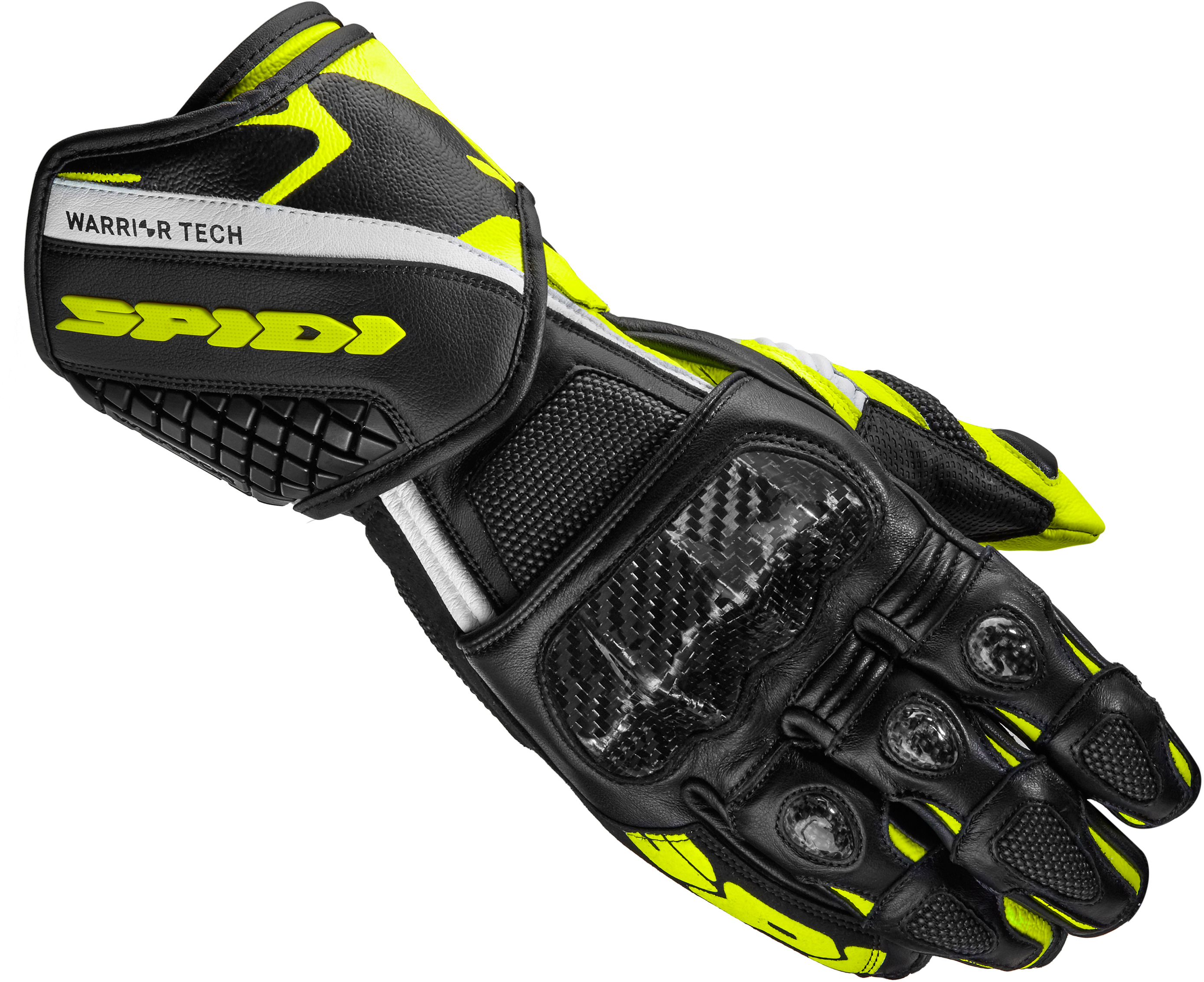 Spidi Carbo 5 Black Fluo Yellow Gloves L
