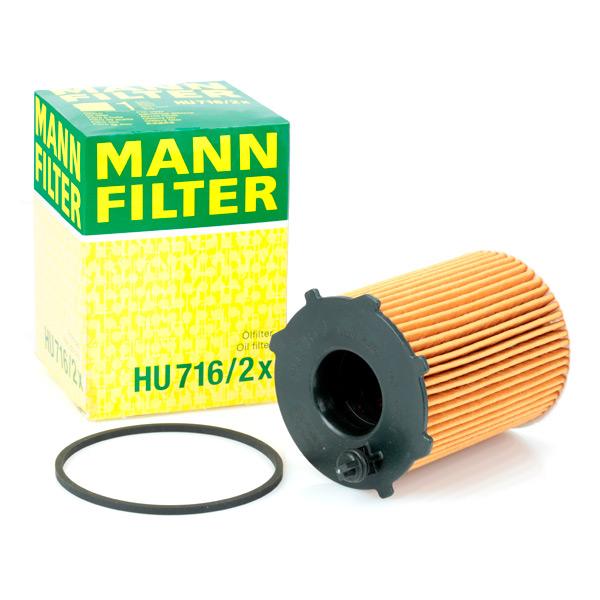 MANN-FILTER Öljynsuodatin FORD,FIAT,PEUGEOT HU 716/2 x 11427805978,1109AY,1109T3 1109Y2,1109Z6,1680233480,9641837780,E149103,E149233,9467565780