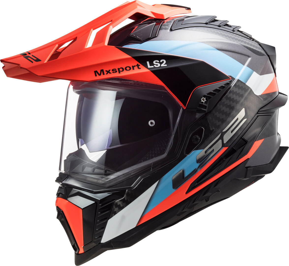 LS2 MX701 C Explorer Frontier Gloss Blue Fluo Orange S