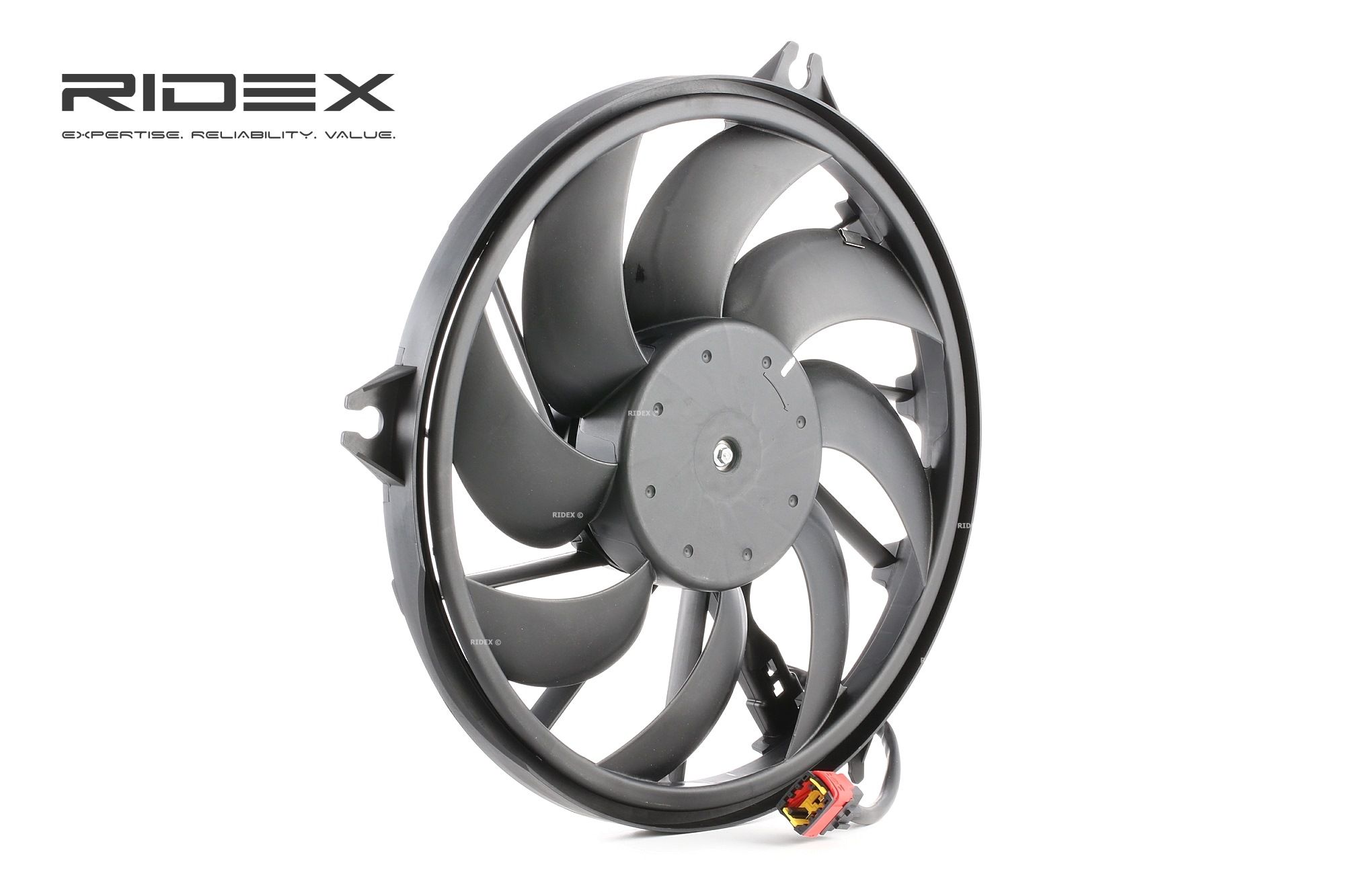 RIDEX Jäähdyttimen Tuuletin PEUGEOT 508R0008 1253C9,1253R7 Tuuletin, Moottorin Jäähdytys
