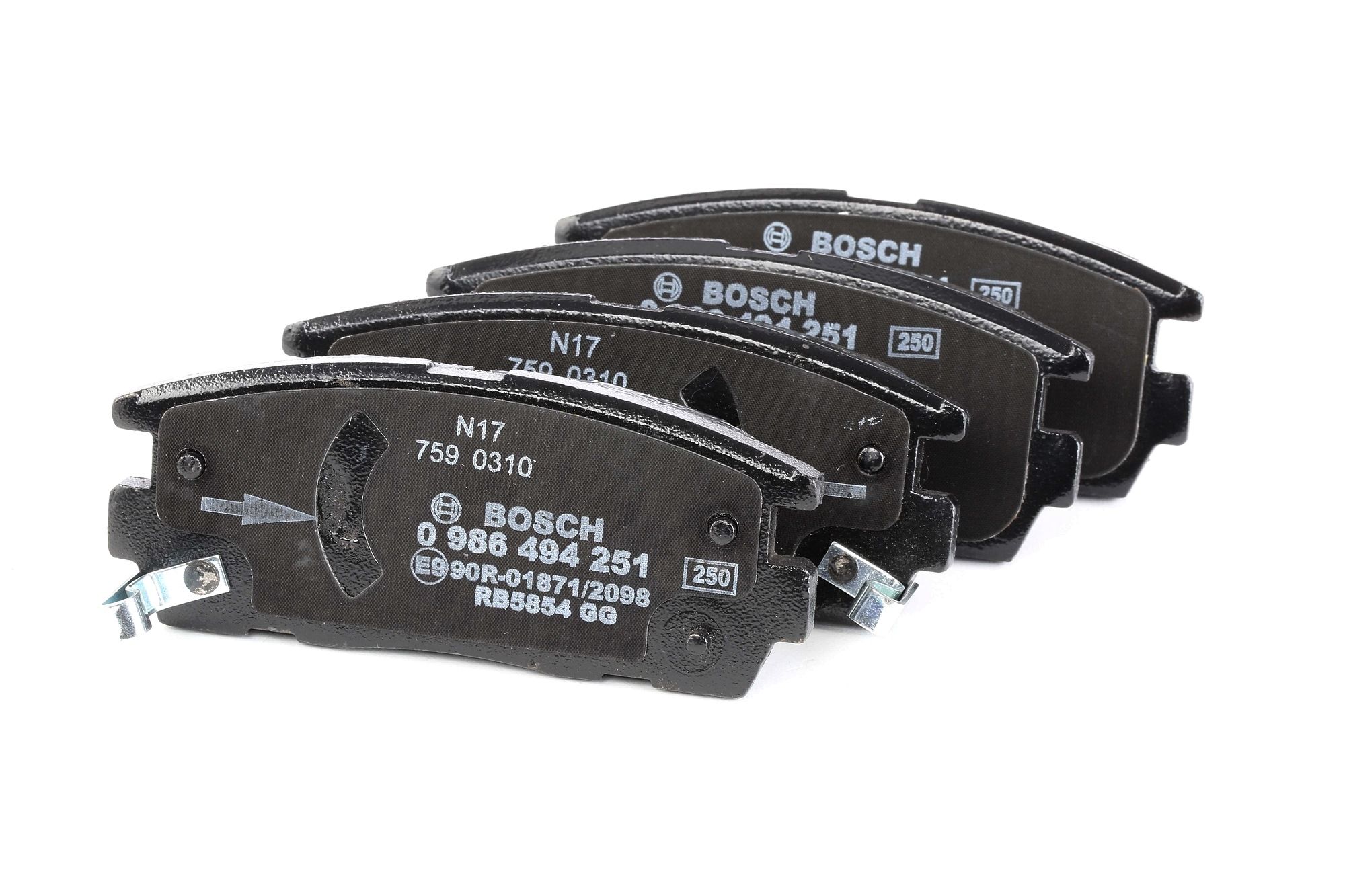 BOSCH Jarrupalat OPEL,CHEVROLET,VAUXHALL 0 986 494 251 1605123,4817791,4819239 Jarrupalasarja,Jarrupala, Levyjarru 93744188,95459513,96626075,96626076