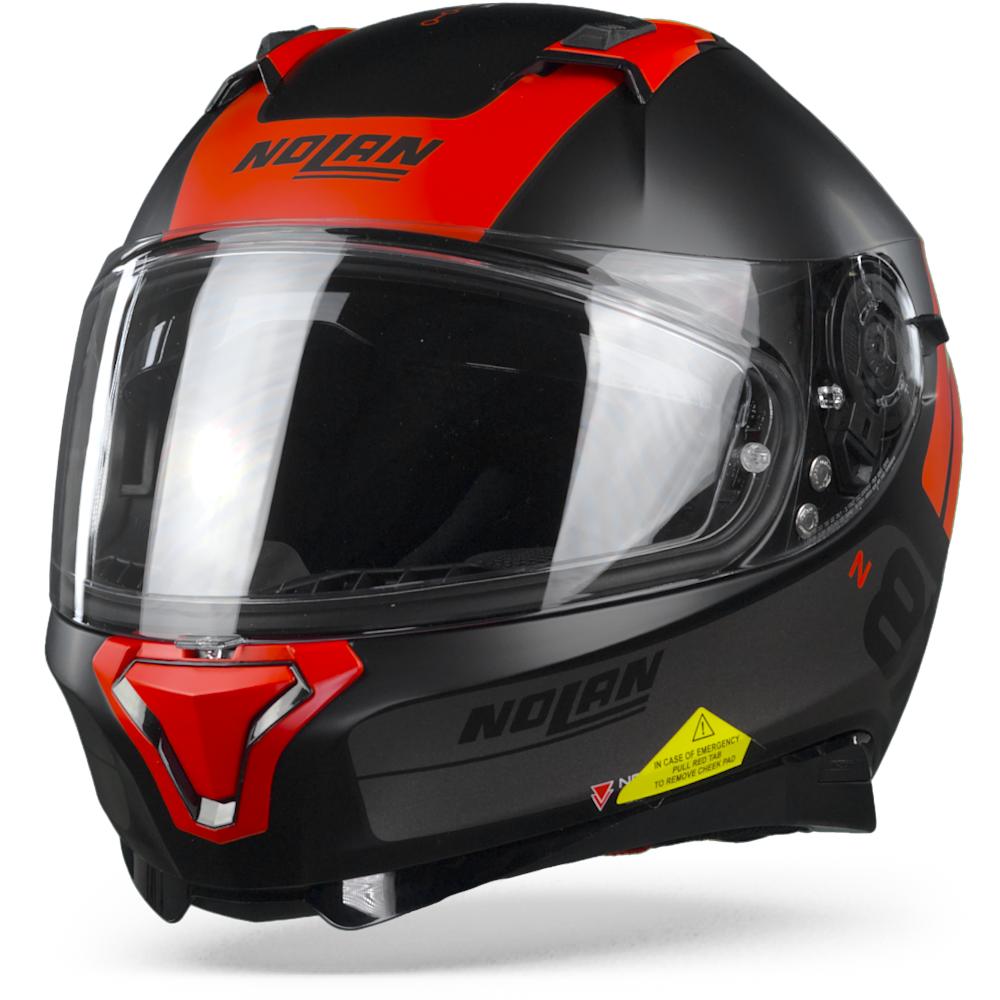 Nolan N87 Plus Distinctive 24 Flat Black Red M