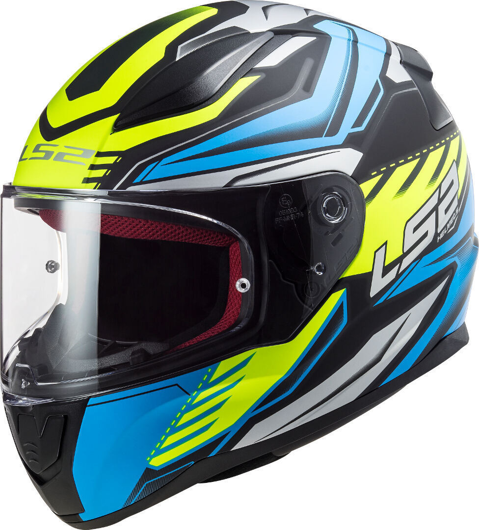 LS2 FF353 Rapid Gale Matt Black Blue Yellow S
