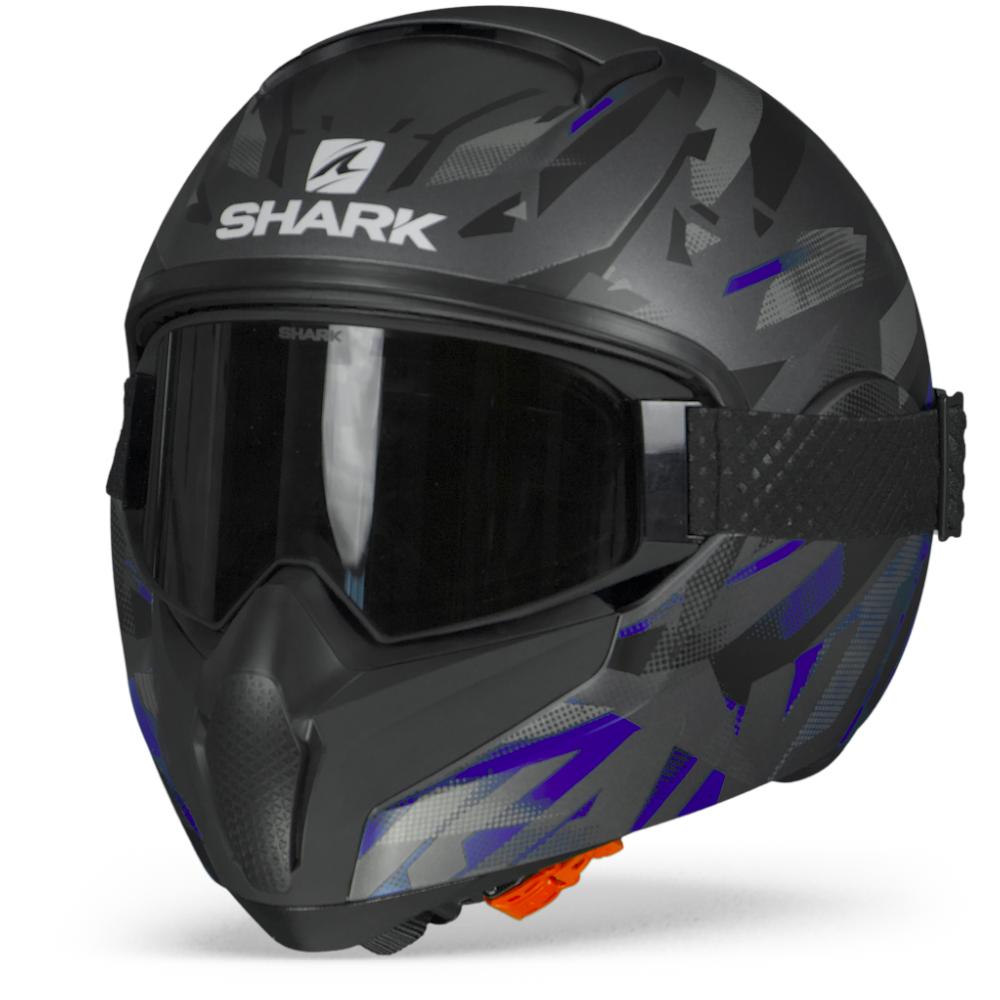 Shark Vancore 2 Kanhji AKB Matt Antrhacite Black Blue XL
