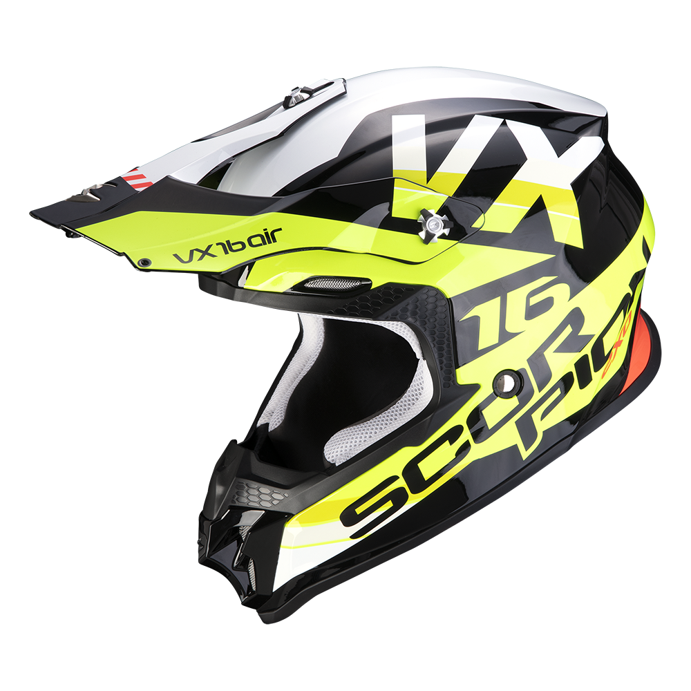 Scorpion VX-16 Air X-Turn Black Neon Yellow White XL