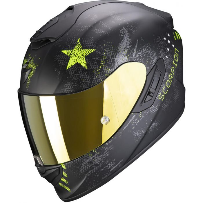 Scorpion EXO-1400 Air Asio Matt Black Neon Yellow S