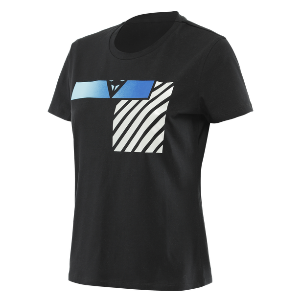 Dainese Illusion Lady T-Shirt Black Cool Gray Aqua Green XS